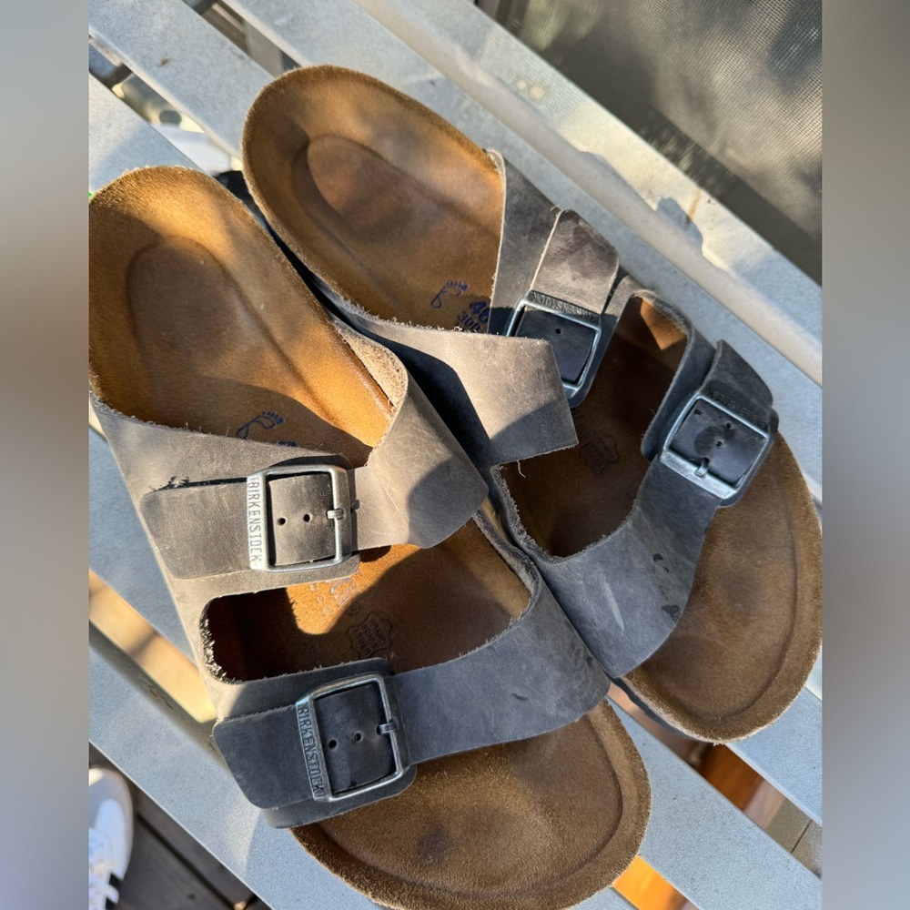 Birkenstock Men Arizona gray leather